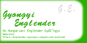 gyongyi englender business card